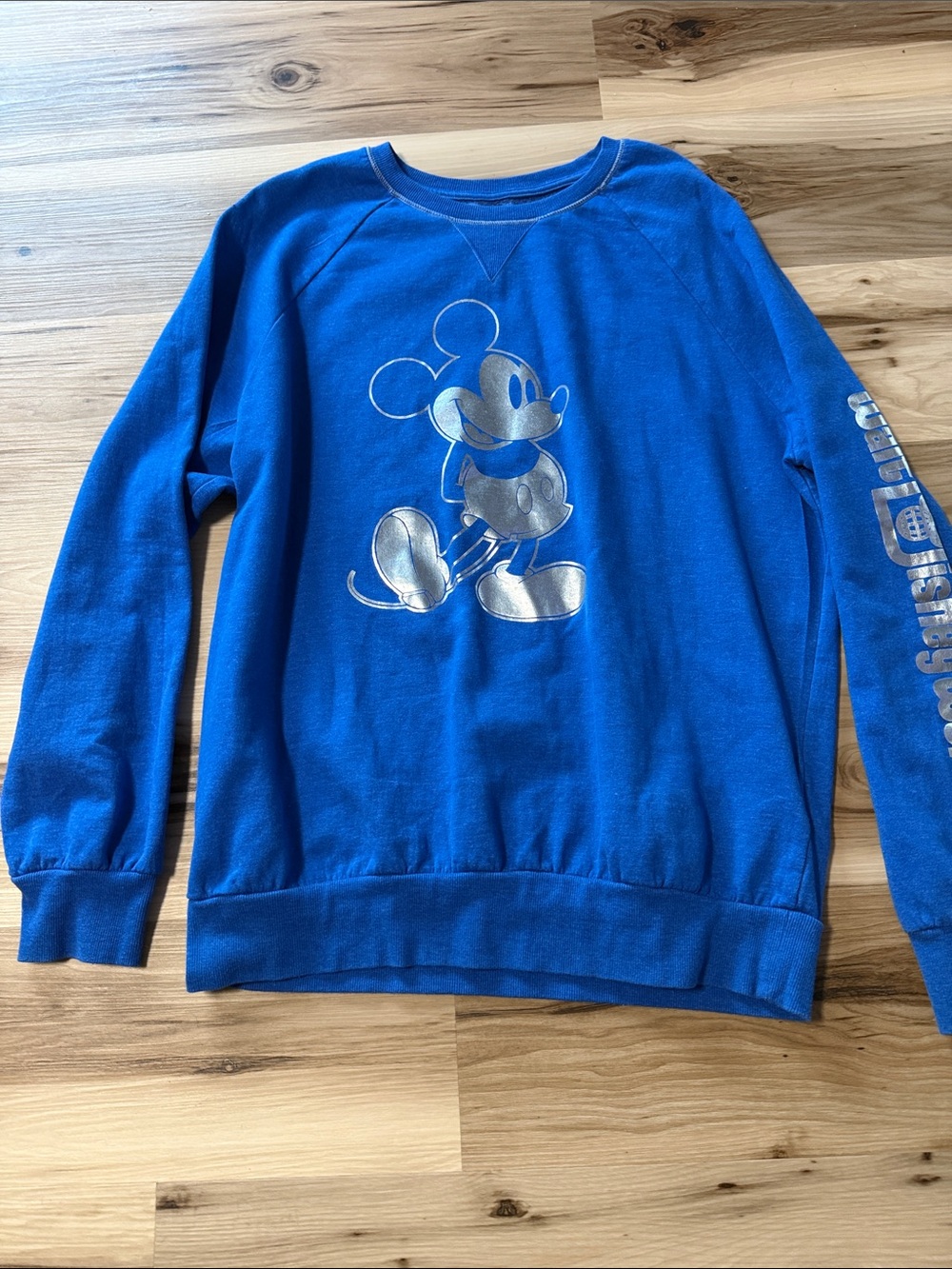 Woman’s Blue Mickey Mouse Graphic Sweatshirt